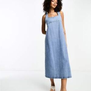 ASOS denim cross back Maxi Dress